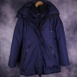 Andrew Marc Down Puffer Jacket Parka Real Fur Trim